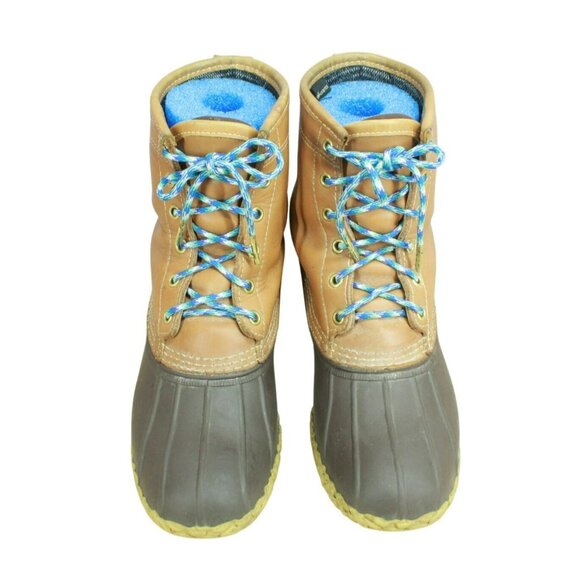 LL Bean Brown Leather 8' Gore-tex Insulated Mid Calf Duck Boots Size 8 M - Picture 5 of 11